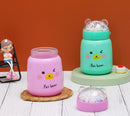 Bear Design Flask With Bubble Lid Set of 2 380ml