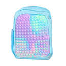 Silicon Pop Fidget Gaming Kids Blue School Bag
