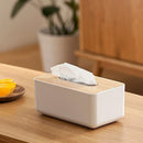 Tissue Box with Bamboo cover Set of 2