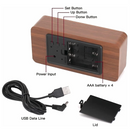 Square Shape Wooden Digital Clock