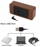 Square Shape Wooden Digital Clock