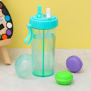 Multipurpose Dual Sippers Transparent Bottle