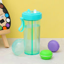 Multipurpose Dual Sippers Transparent Bottle