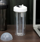 Multipurpose Dual Sippers Transparent Bottle