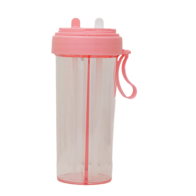 Multipurpose Dual Sippers Transparent Bottle