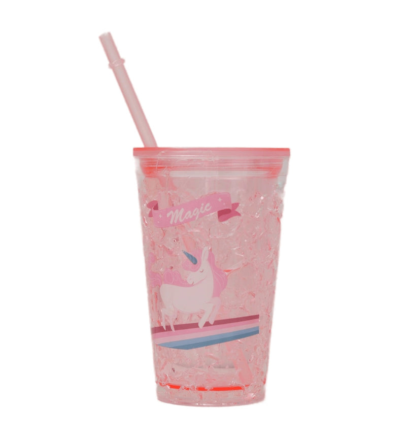 Unicorn Printed Sippers with Crystel Lid & Straw