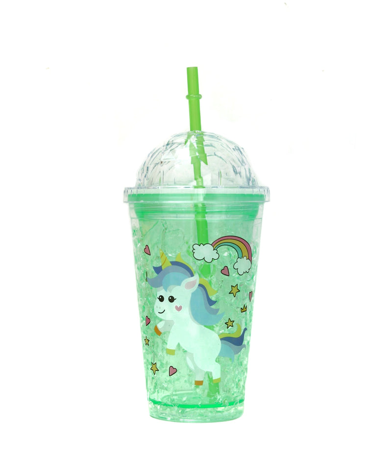 Unicorn Printed Sippers with Crystel Lid & Straw