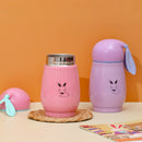 Bunny Printed Small Cute Flask with Bunny Ear Set of 2