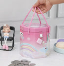 Cute Multi Design Printed Coin Bank With Bubble Lid Set of 2