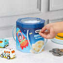 Cute Multi Design Printed Coin Bank With Bubble Lid Set of 2