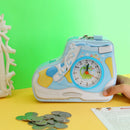 Shoe Pattern Coin Bank with Alarm Clock Set of 2