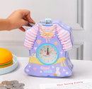 Dress Design Coin Bank with Alarm Clock Set of 2