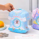 Dress Design Coin Bank with Alarm Clock Set of 2