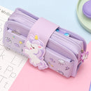Unicorn Design Detachable Pencil Pouch