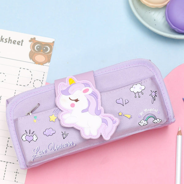 Unicorn Design Detachable Pencil Pouch