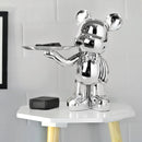Metallic Waiter Sculpture Showpiece