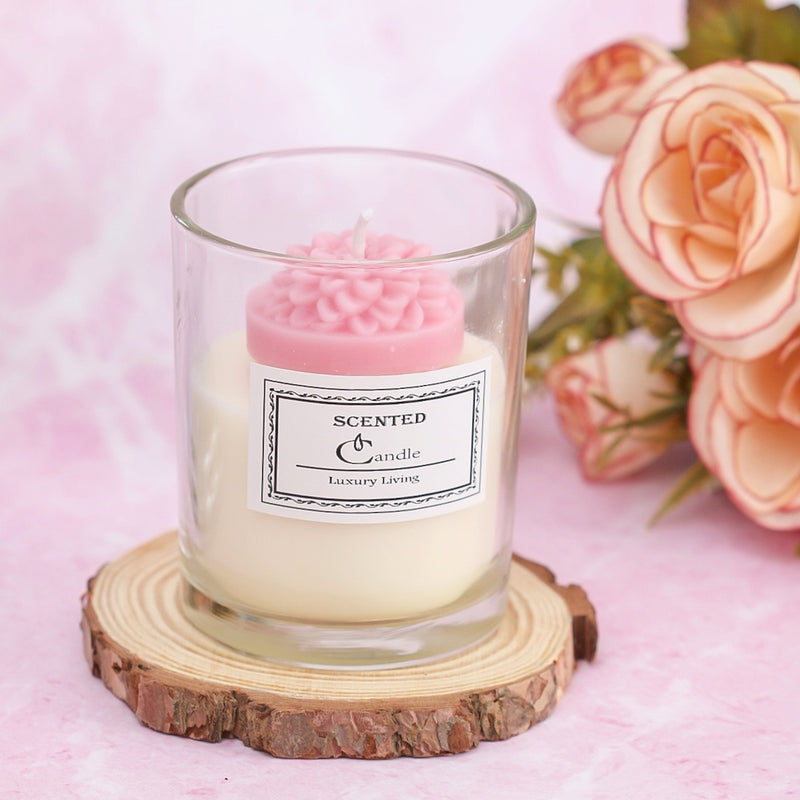 Marigold Flower Design Scented Candle