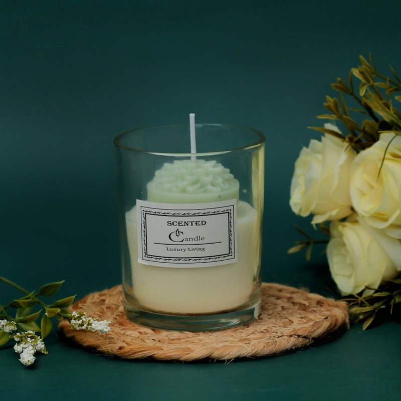 Marigold Flower Design Scented Candle