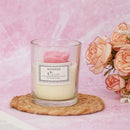 Rose Design Floral Scented Candle Set of 2
