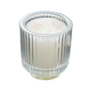 Crystal Design Scented Candle with Striped Design Glass Set of 2