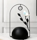Antique Style Bird with Leaf Design Table Clock