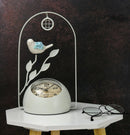 Antique Style Bird with Leaf Design Table Clock