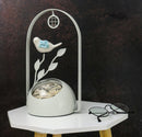 Antique Style Bird with Leaf Design Table Clock