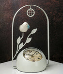 Antique Style Bird with Leaf Design Table Clock
