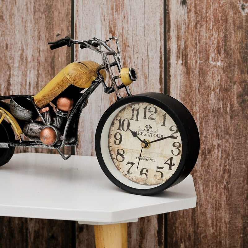 Antique Bullet Bike Design Table Clock