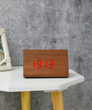 Triangle Shape Wooden Digital Clock