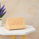 Triangle Shape Wooden Digital Clock