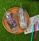 Astronaut Printed LED Light Sippers- 550 ML