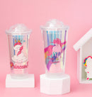Baby Unicorn Printed Multicolor Holographic Sipper- 550 ML