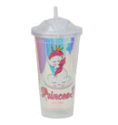Baby Unicorn Printed Multicolor Holographic Sipper- 550 ML