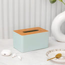 Tissue Box with Bamboo cover Set of 2