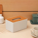 Tissue Box with Bamboo cover Set of 2