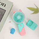 Ear Design Mini Portable & Rechargeable Hand Fan with Stand