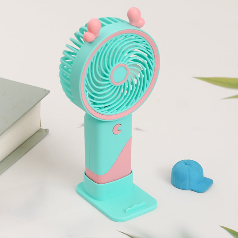 Ear Design Mini Portable & Rechargeable Hand Fan with Stand