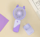 Ear Design Mini Portable & Rechargeable Hand Fan with Stand