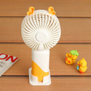 Ear Design Mini Portable & Rechargeable Hand Fan with Stand