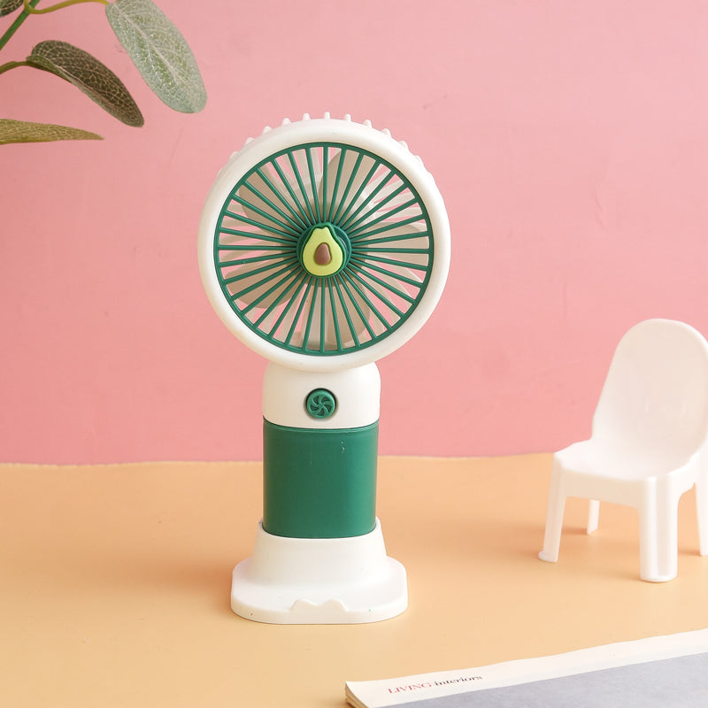 Fruit Design Mini Portable & Rechargeable Hand Fan with Stand