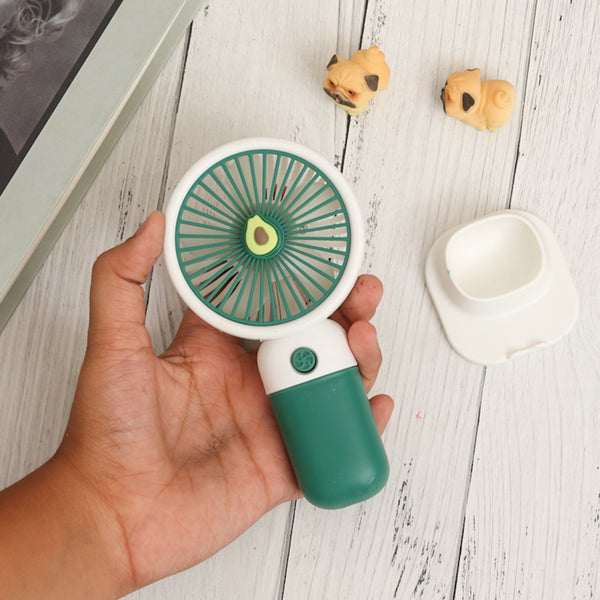 Fruit Design Mini Portable & Rechargeable Hand Fan with Stand