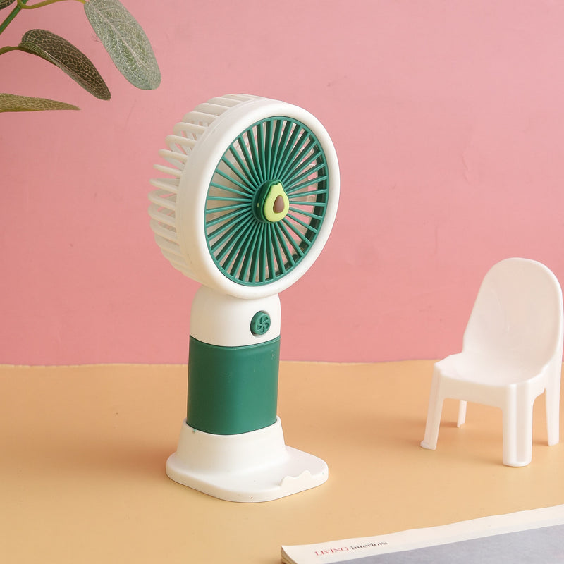 Fruit Design Mini Portable & Rechargeable Hand Fan with Stand