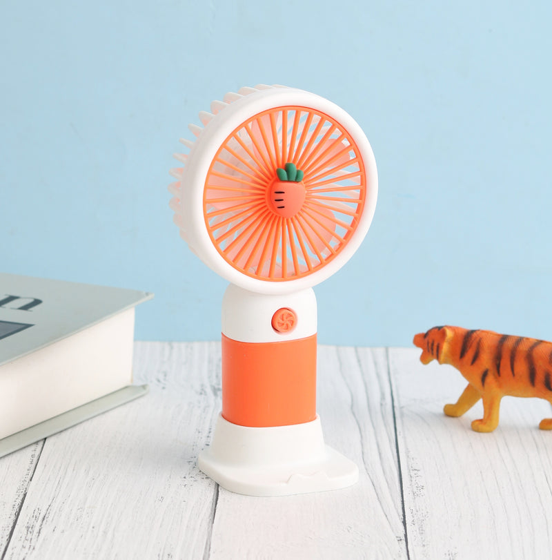 Fruit Design Mini Portable & Rechargeable Hand Fan with Stand
