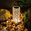 Crystal Rose Diamond Color Changing Table Lamp With Touch Control Set of 2