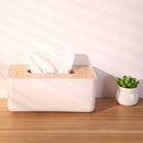 Tissue Box with Bamboo cover Set of 2