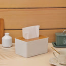 Tissue Box with Bamboo cover Set of 2