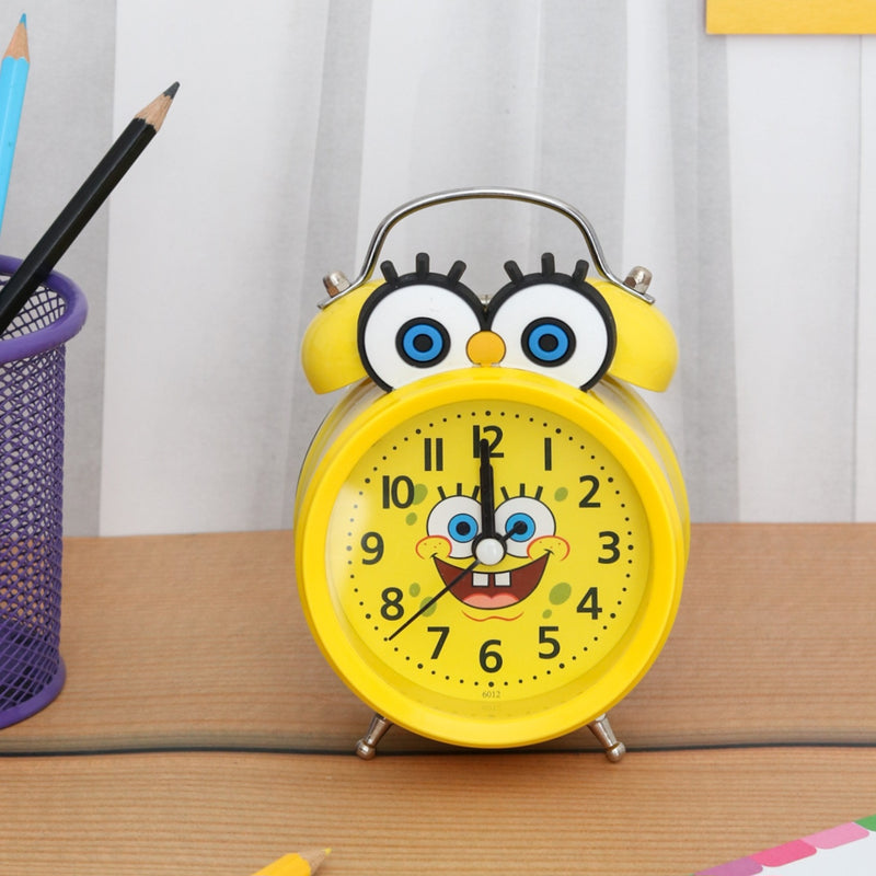 SpongeBob Design Twin Bell Alarm Clock- Yellow