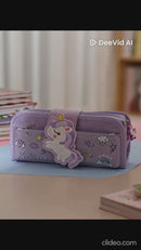 Unicorn Design Detachable Pencil Pouch