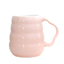 Cute Peach Printed Mug With Straw and Peach motif